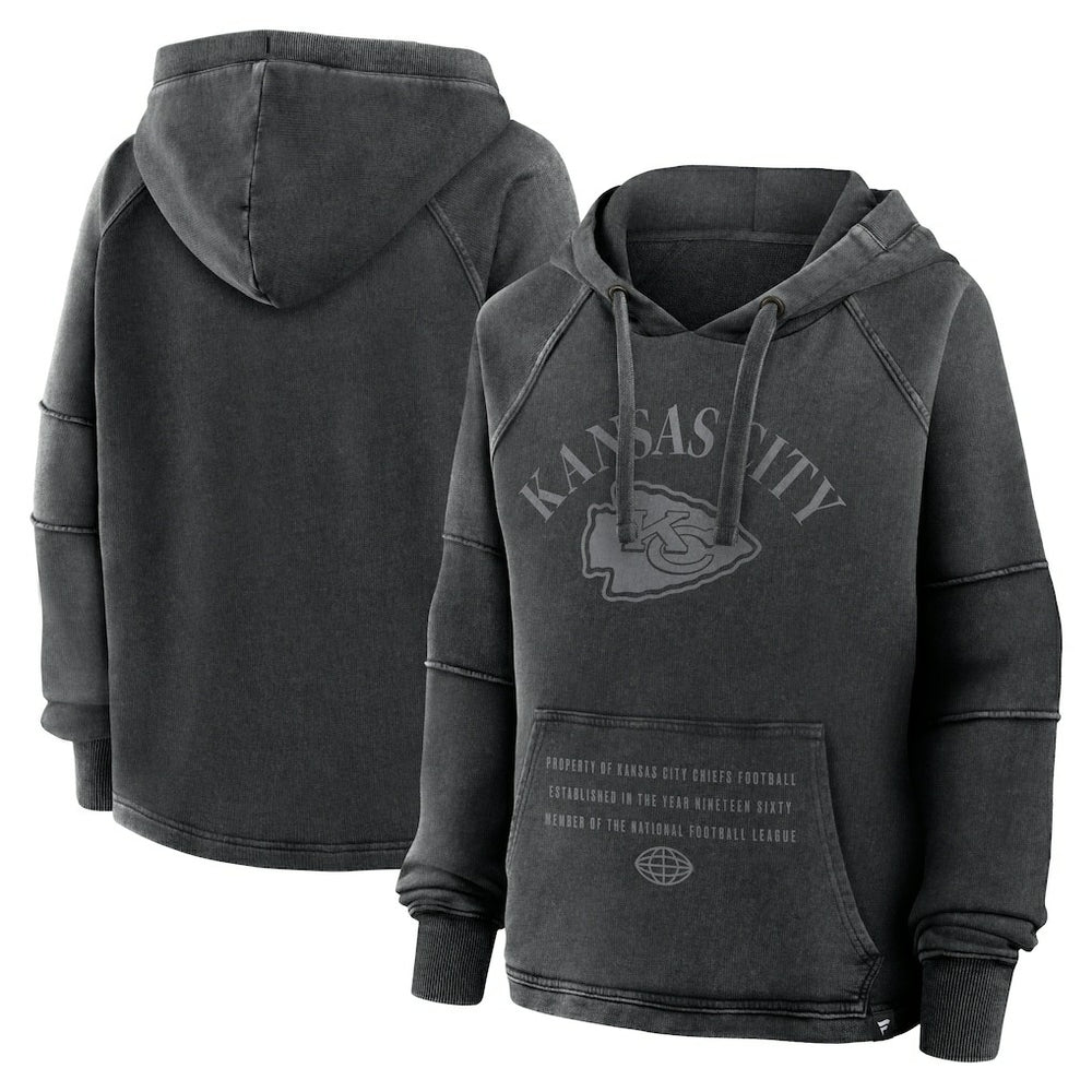 Women's Oversized Raglan Gridiron Hoodie - Kansas City Chiefs