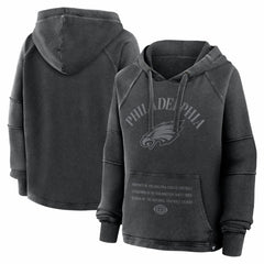 Women's Oversized Raglan Gridiron Hoodie - Philadelphia Eagles