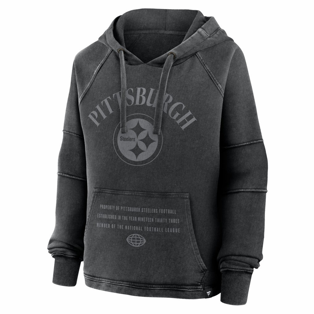 Women's Oversized Raglan Gridiron Hoodie - Pittsburgh Steelers
