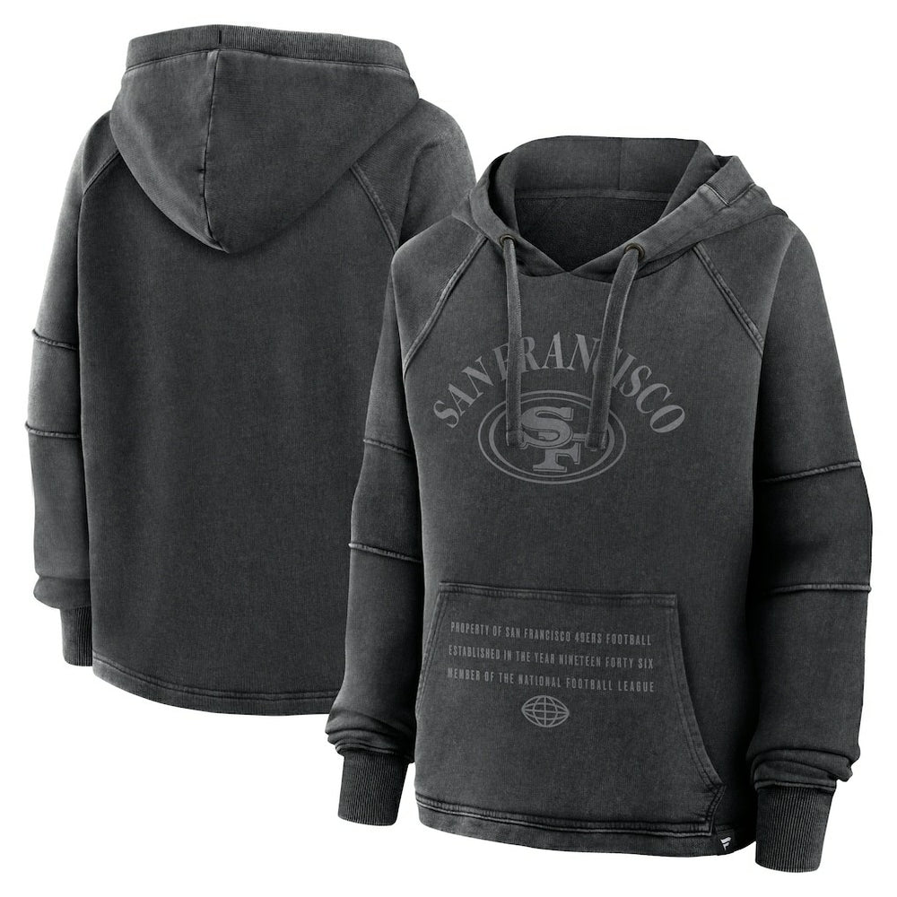 Women's Oversized Raglan Gridiron Hoodie - San Francisco 49ers