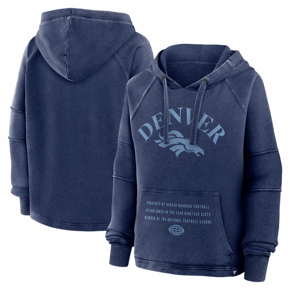 Women's Oversized Raglan Gridiron Hoodie - Denver Broncos