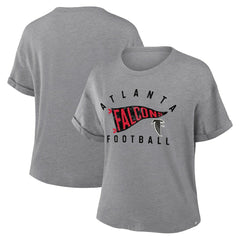 Women's Pennant Wave Tribute Tri-Blend Boxy T-Shirt - Atlanta Falcons