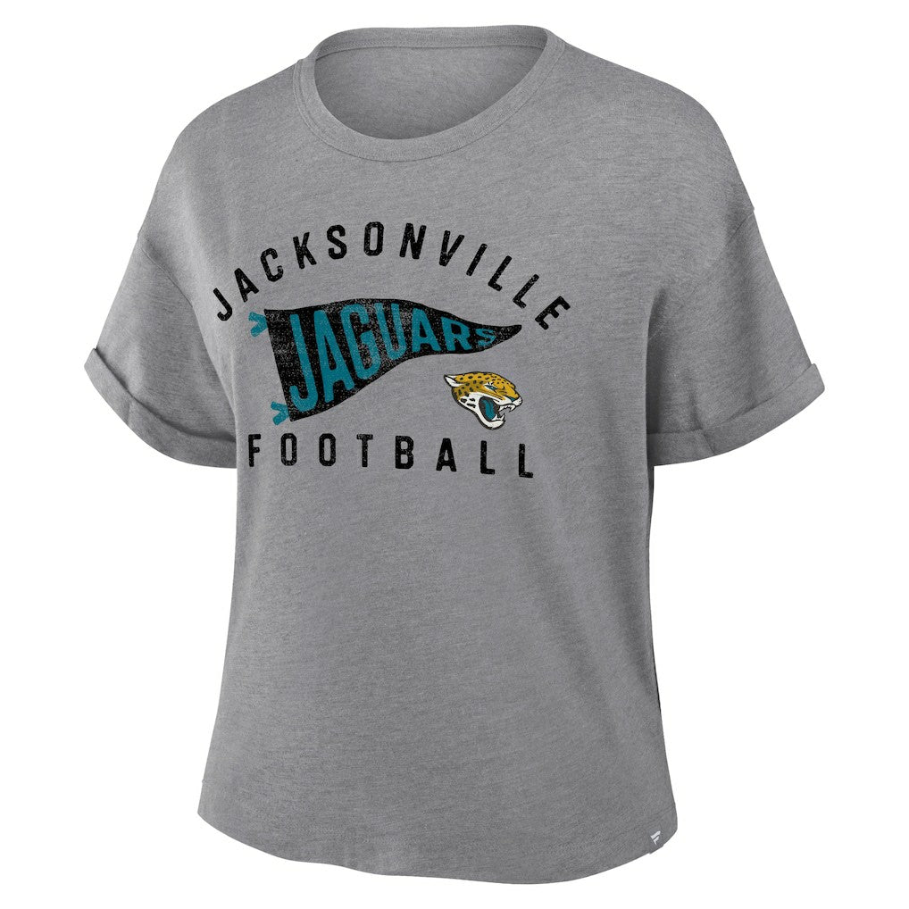 Women's Pennant Wave Tribute Tri-Blend Boxy T-Shirt - Jacksonville Jaguars