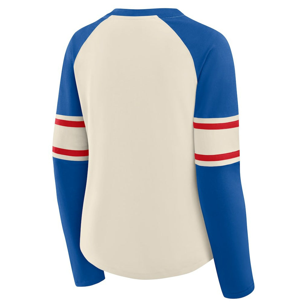 Women's Hometown Gridiron Hero Raglan Lace-Up V-Neck Long Sleeve T-Shirt - Buffalo Bills