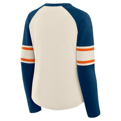 Women's Hometown Gridiron Hero Raglan Lace-Up V-Neck Long Sleeve T-Shirt - Chicago Bears