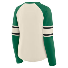 Women's Hometown Gridiron Hero Raglan Lace-Up V-Neck Long Sleeve T-Shirt - Philadelphia Eagles