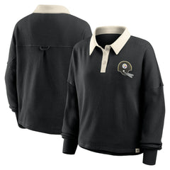 Women's Oversized Hometown Premium Thermal Long Sleeve Shirt - Pittsburgh Steelers