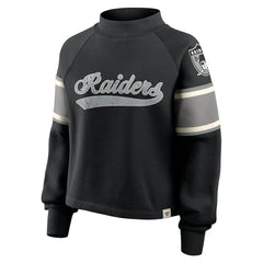 Oversized Hometown Toss Sweep Mock Neck Pullover - Las Vegas Raiders