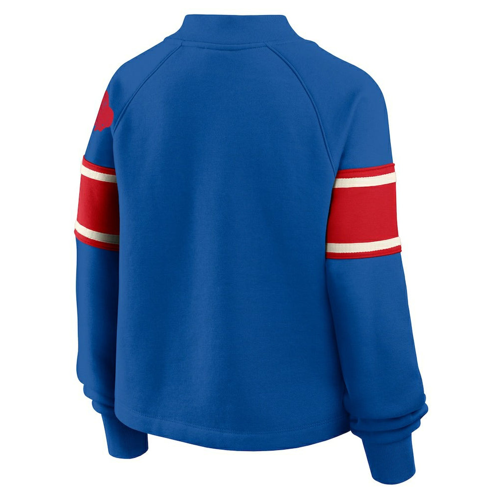 Oversized Hometown Toss Sweep Mock Neck Pullover - Buffalo Bills