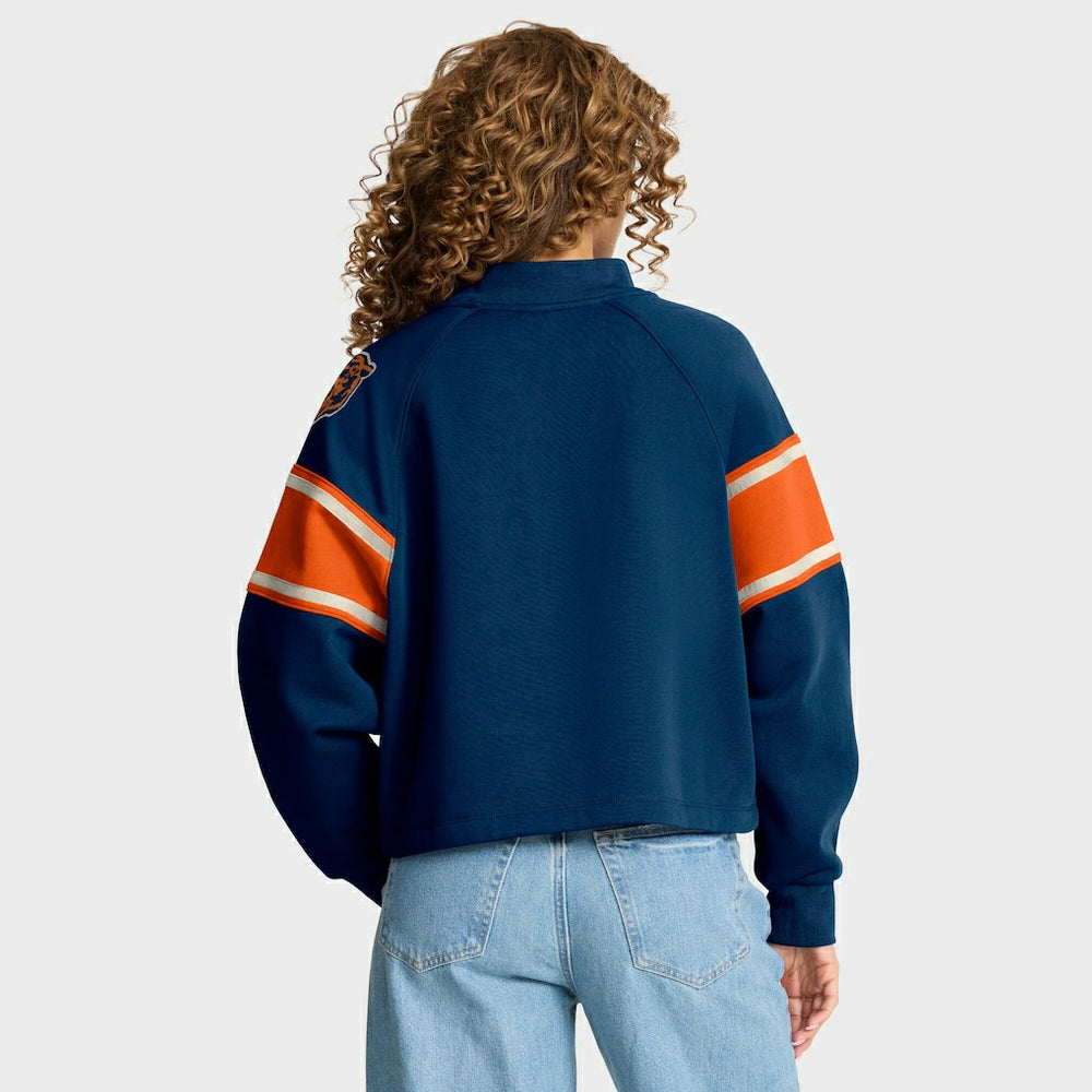 Oversized Hometown Toss Sweep Mock Neck Pullover - Chicago Bears