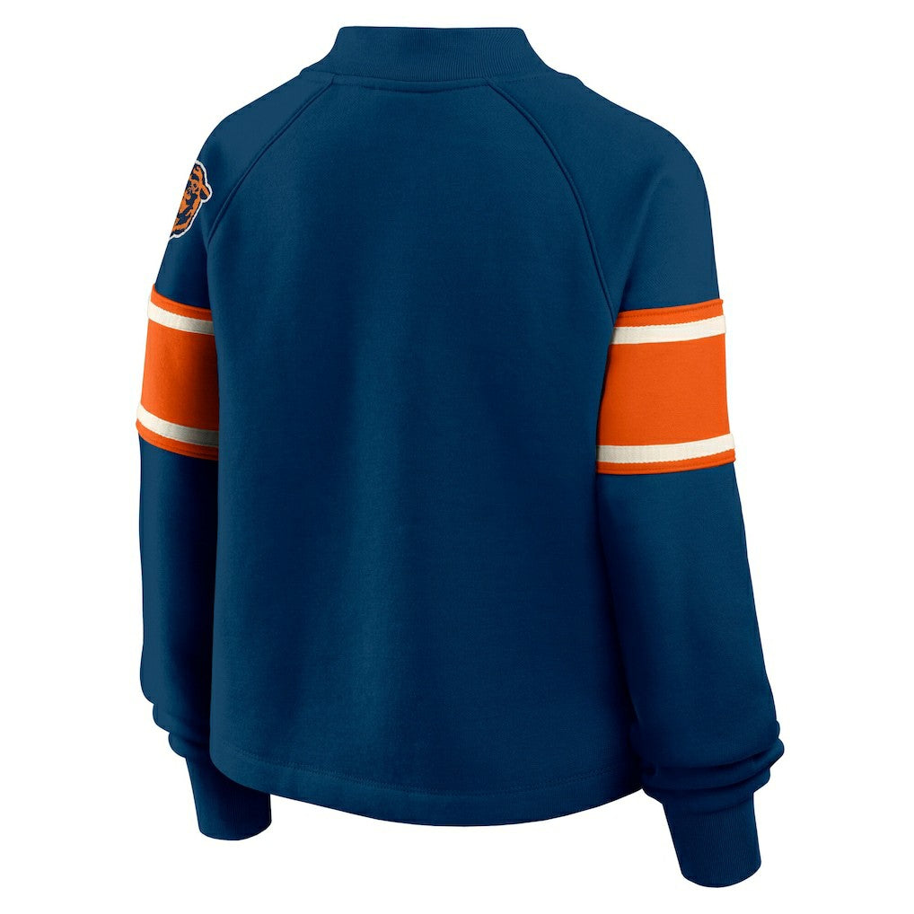 Oversized Hometown Toss Sweep Mock Neck Pullover - Chicago Bears