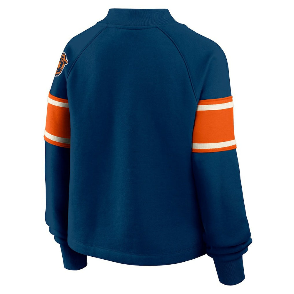 Oversized Hometown Toss Sweep Mock Neck Pullover - Chicago Bears