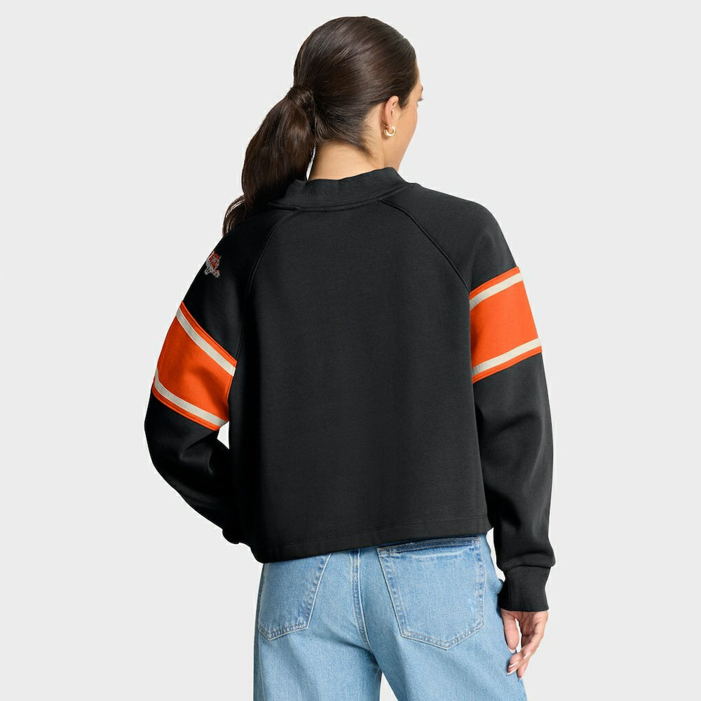 Oversized Hometown Toss Sweep Mock Neck Pullover - Cincinnati Bengals