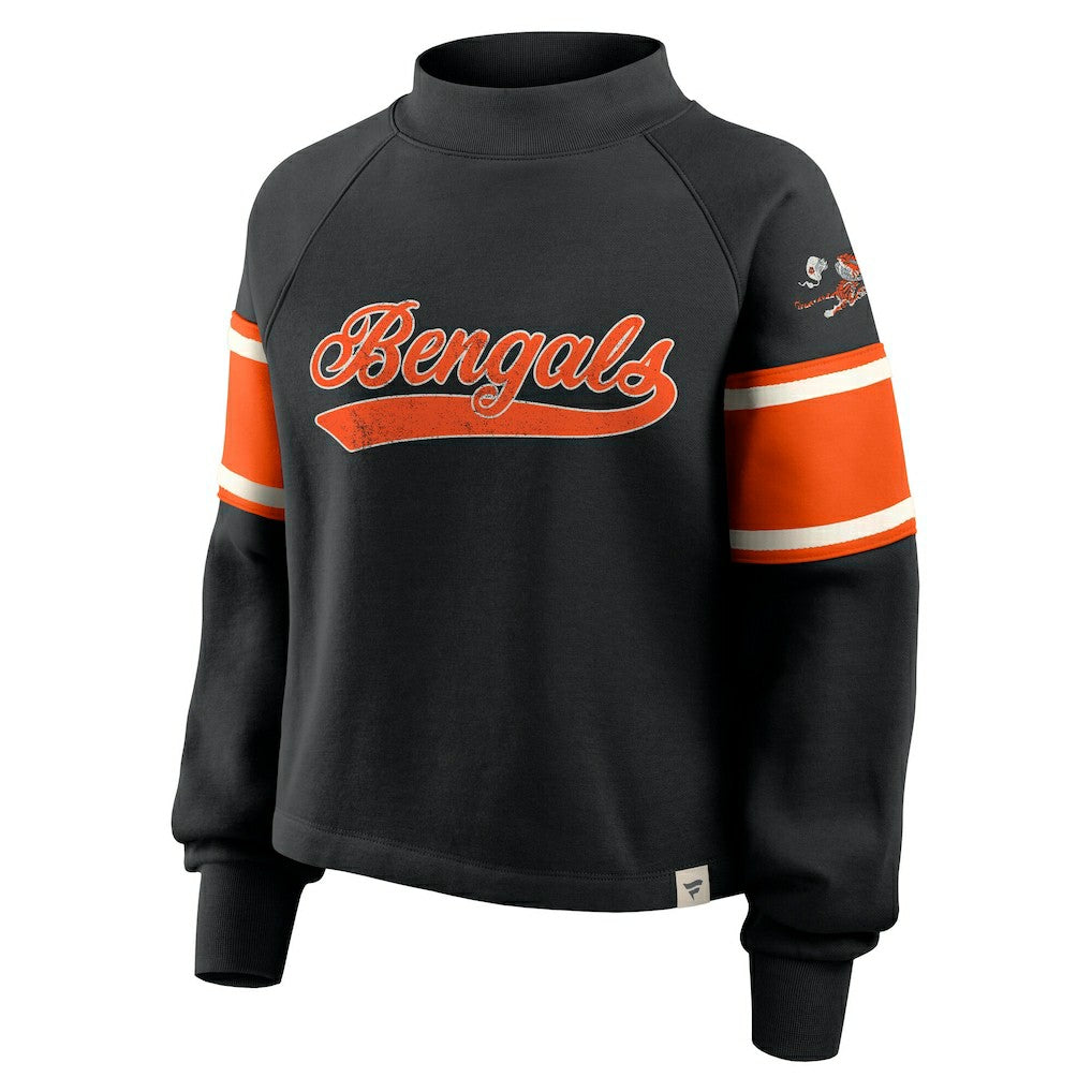 Oversized Hometown Toss Sweep Mock Neck Pullover - Cincinnati Bengals