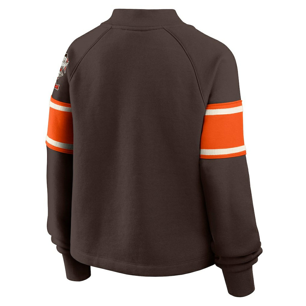 Oversized Hometown Toss Sweep Mock Neck Pullover - Cleveland Browns