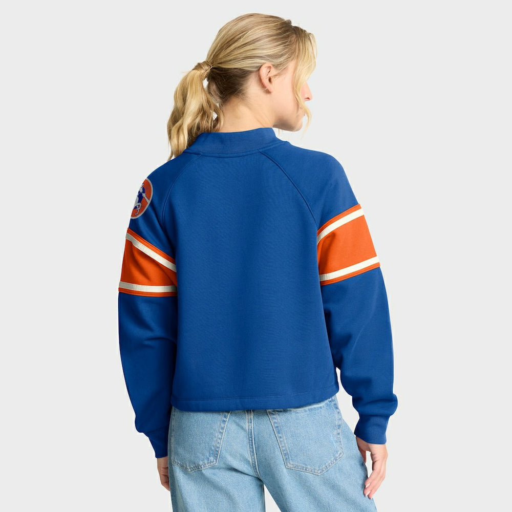 Oversized Hometown Toss Sweep Mock Neck Pullover - Denver Broncos