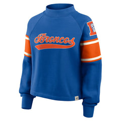 Oversized Hometown Toss Sweep Mock Neck Pullover - Denver Broncos