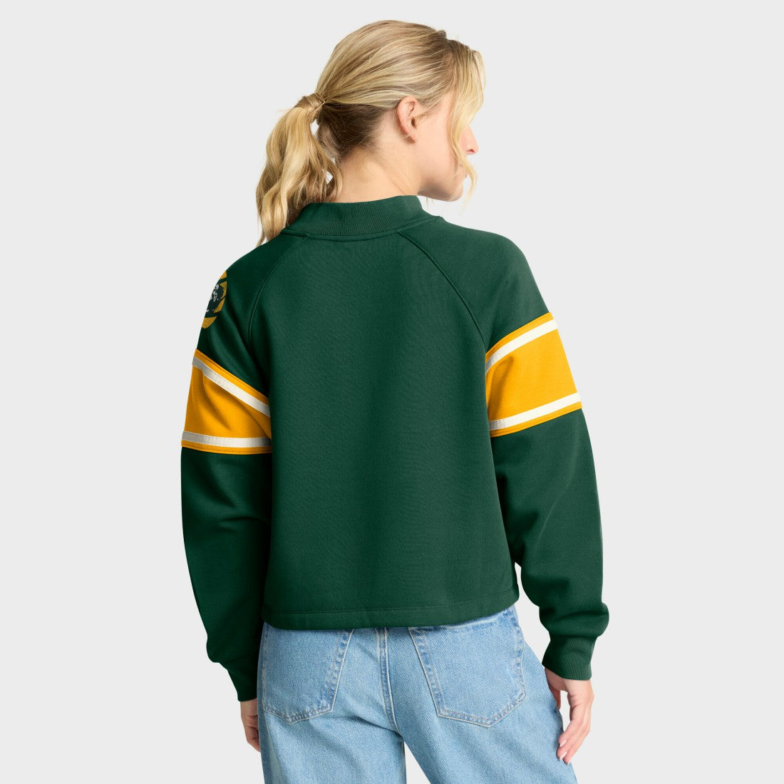 Oversized Hometown Toss Sweep Mock Neck Pullover - Green Bay Packers