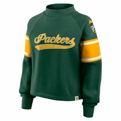 Oversized Hometown Toss Sweep Mock Neck Pullover - Green Bay Packers