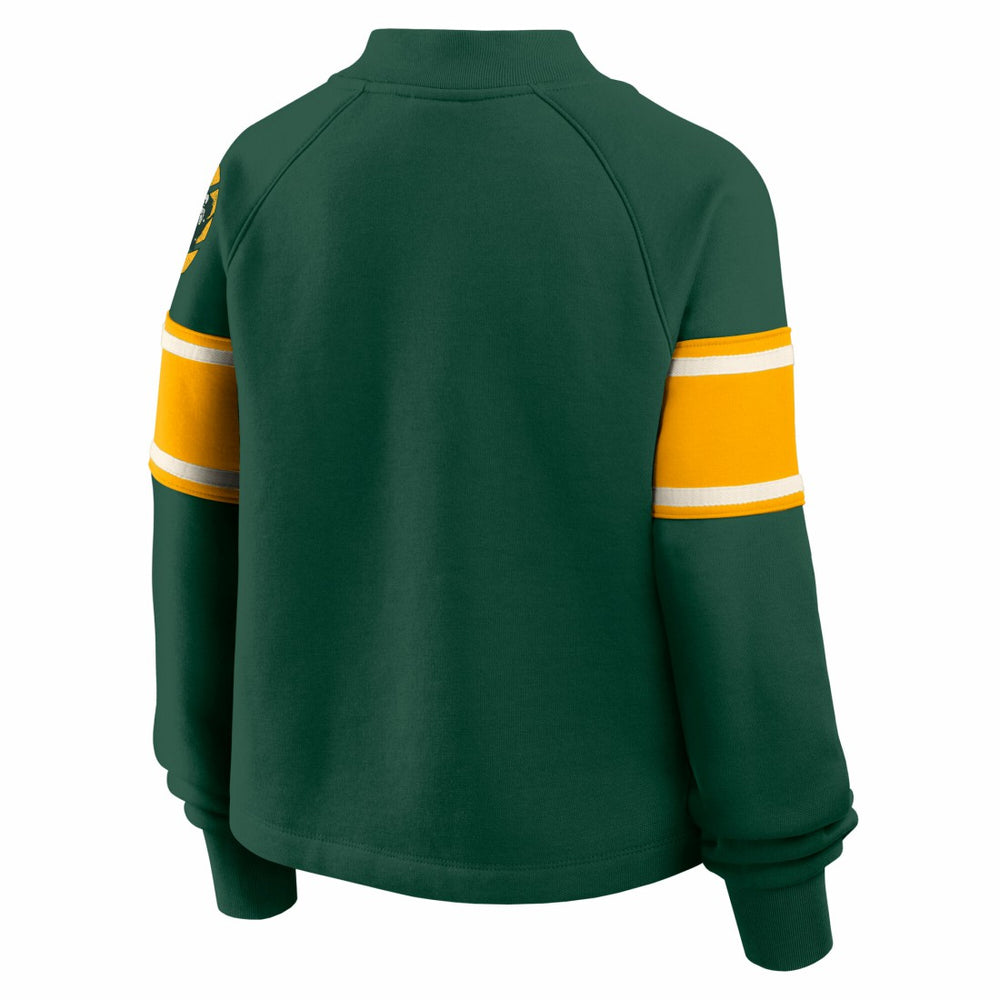 Oversized Hometown Toss Sweep Mock Neck Pullover - Green Bay Packers