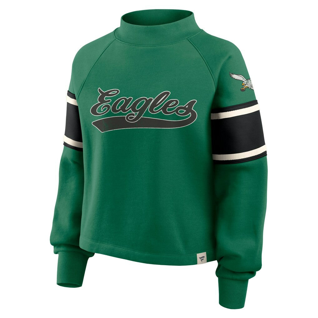 Oversized Hometown Toss Sweep Mock Neck Pullover - Philadelphia Eagles