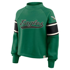 Oversized Hometown Toss Sweep Mock Neck Pullover - Philadelphia Eagles