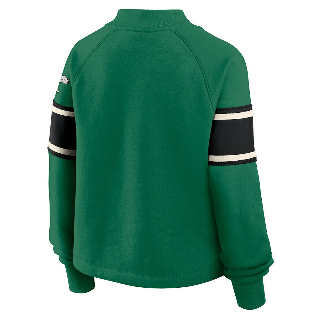 Oversized Hometown Toss Sweep Mock Neck Pullover - Philadelphia Eagles
