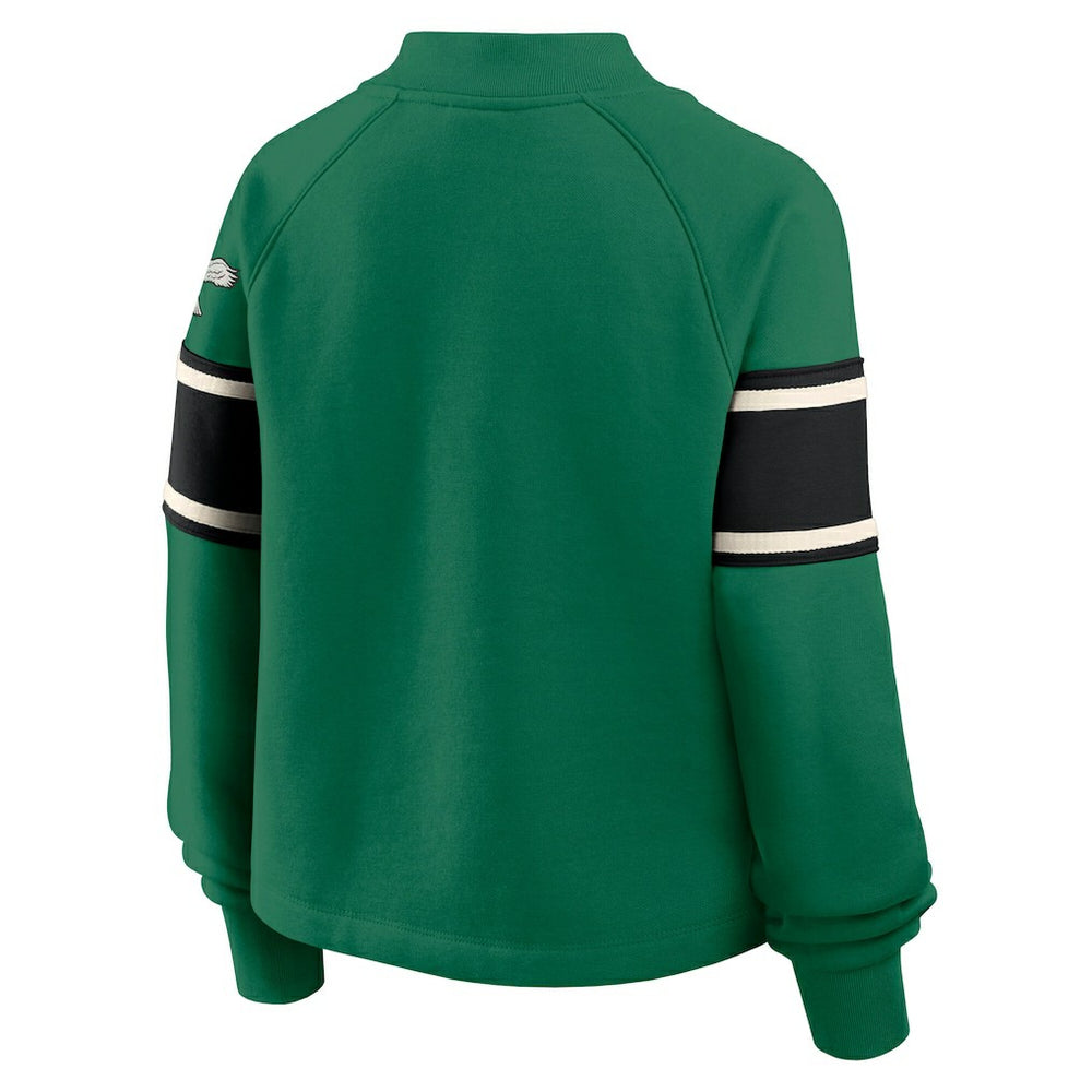 Oversized Hometown Toss Sweep Mock Neck Pullover - Philadelphia Eagles