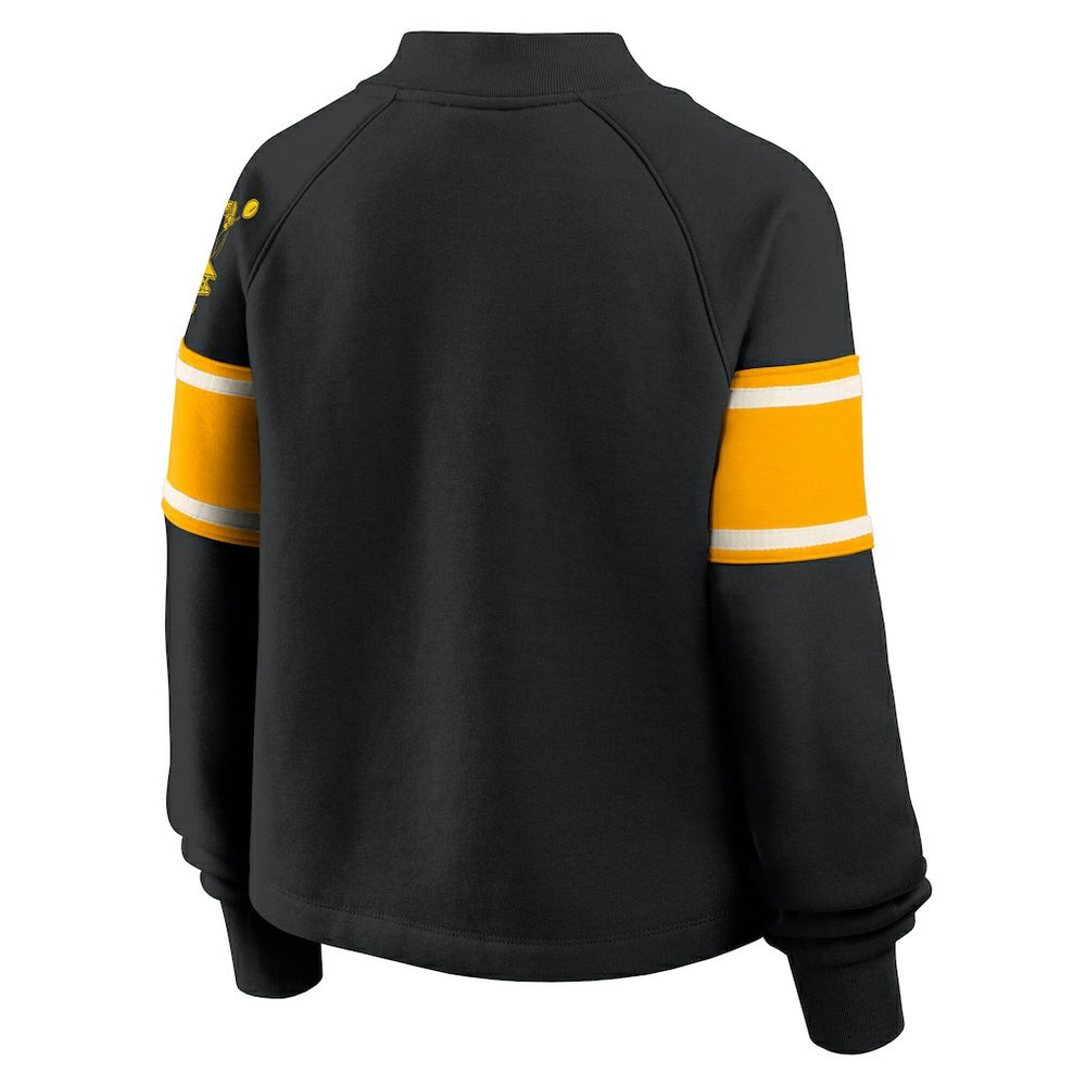 Oversized Hometown Toss Sweep Mock Neck Pullover - Pittsburgh Steelers