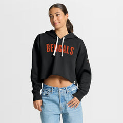 Women's Oversized Hometown Heritage Cropped Hoodie - Cincinnati Bengals