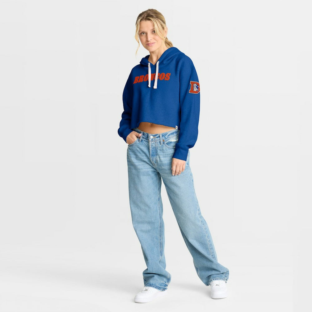 Women's Oversized Hometown Heritage Cropped Hoodie - Denver Broncos