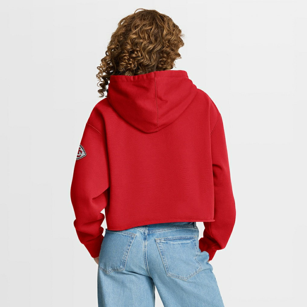 Women's Oversized Hometown Heritage Cropped Hoodie - Kansas City Chiefs