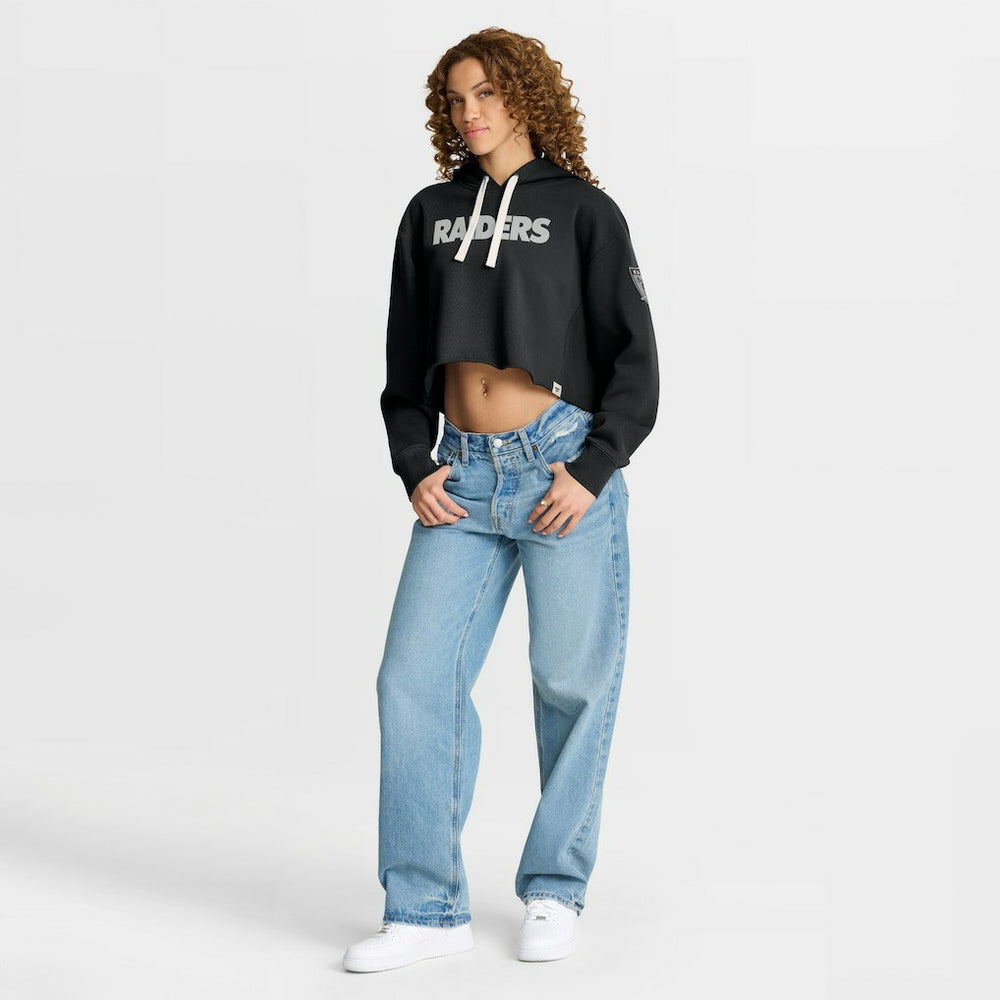 Women's Oversized Hometown Heritage Cropped Hoodie - Las Vegas Raiders