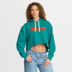 Women's Oversized Hometown Heritage Cropped Hoodie - Miami Dolphins