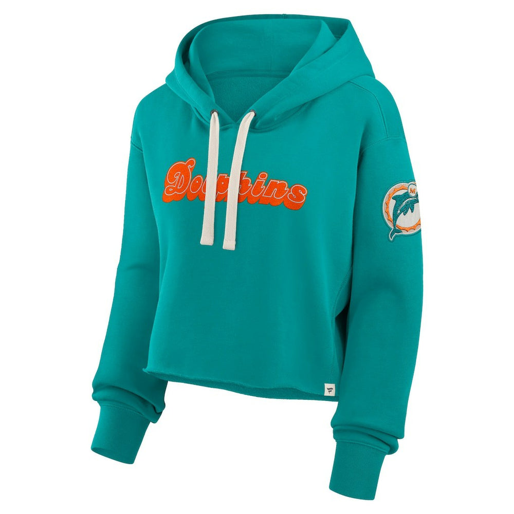 Women's Oversized Hometown Heritage Cropped Hoodie - Miami Dolphins
