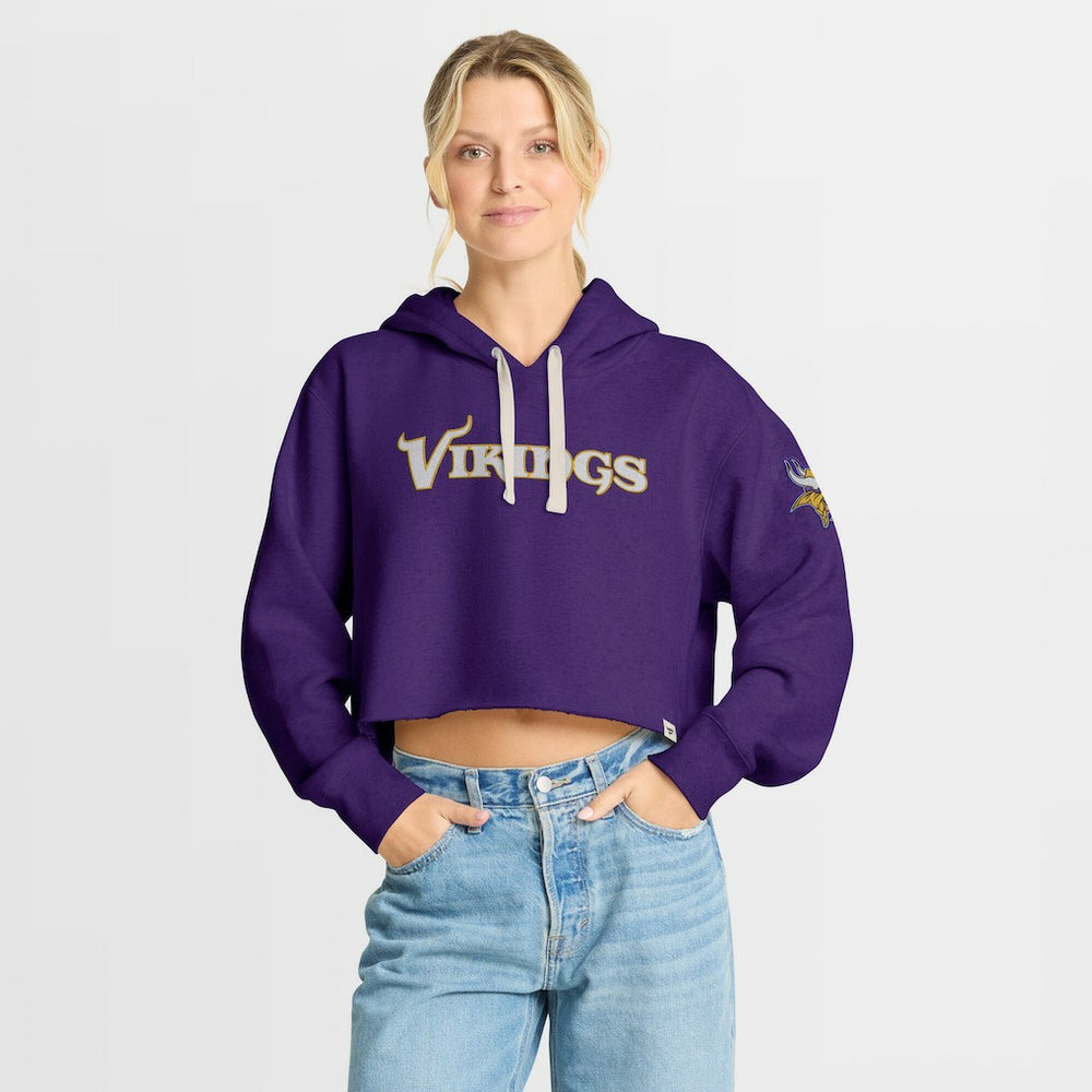 Women's Oversized Hometown Heritage Cropped Hoodie - Minnesota Vikings
