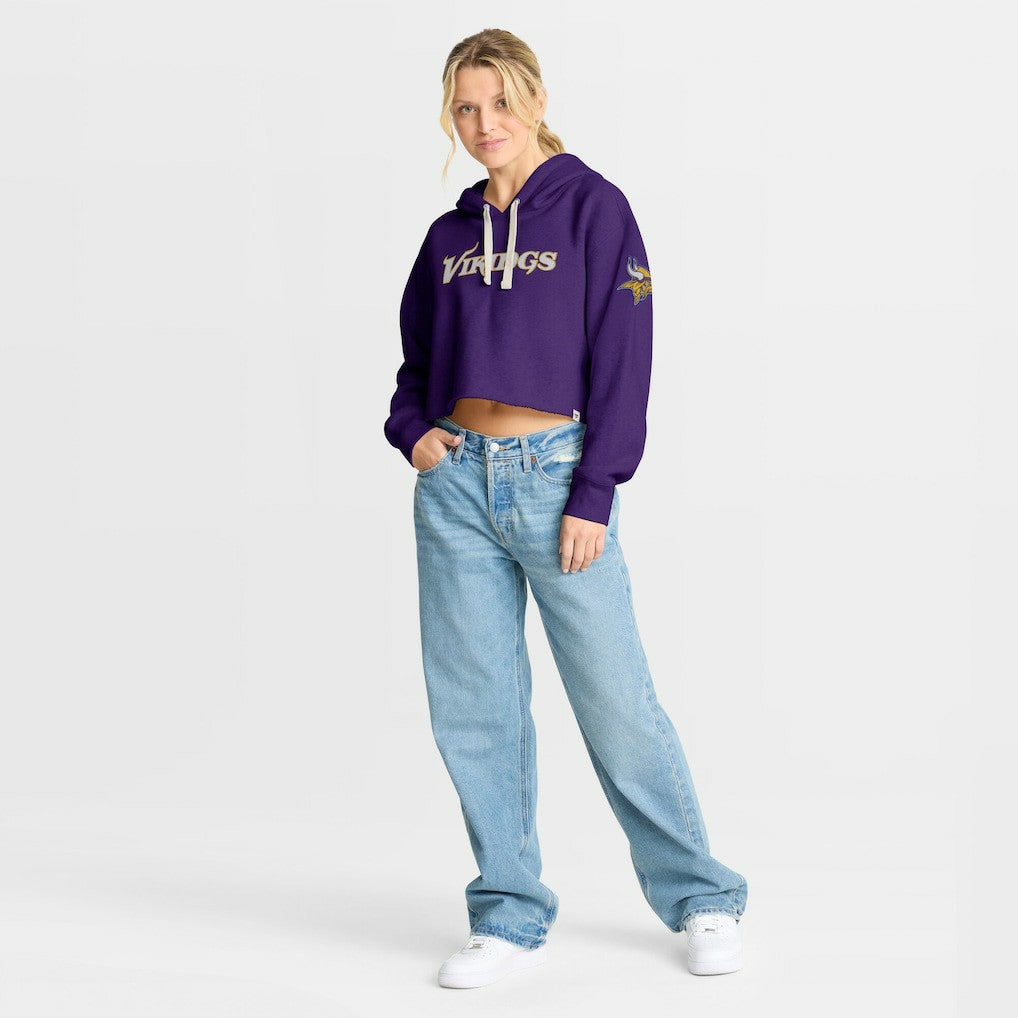 Women's Oversized Hometown Heritage Cropped Hoodie - Minnesota Vikings
