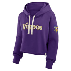 Women's Oversized Hometown Heritage Cropped Hoodie - Minnesota Vikings