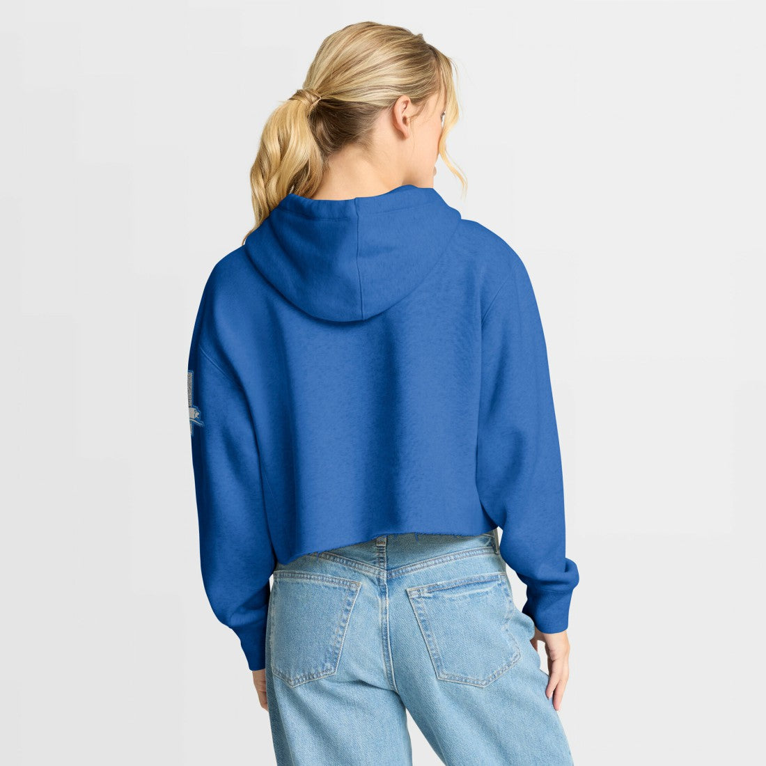 Women's Oversized Hometown Heritage Cropped Hoodie - Detroit Lions