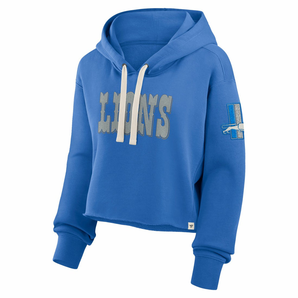 Women's Oversized Hometown Heritage Cropped Hoodie - Detroit Lions