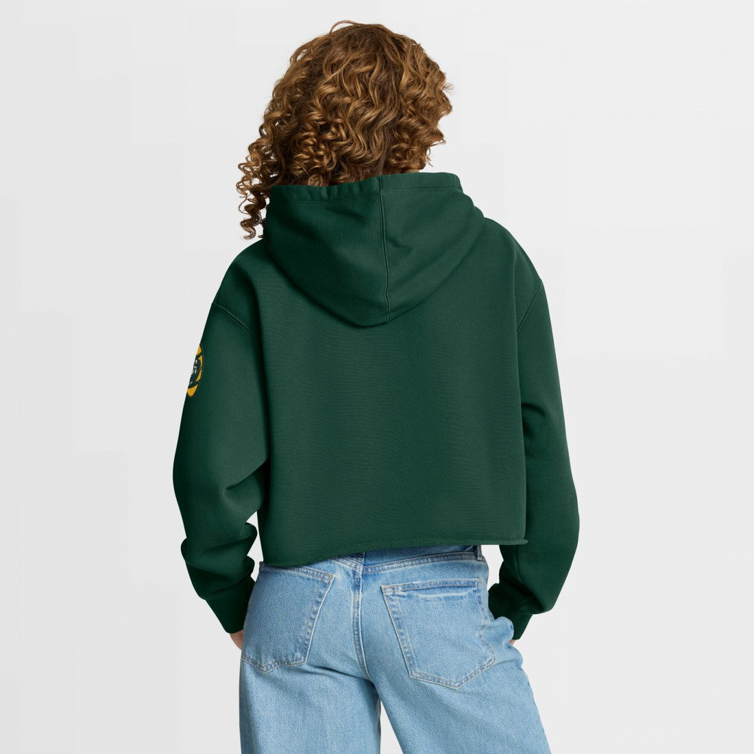 Women's Oversized Hometown Heritage Cropped Hoodie - Green Bay Packers