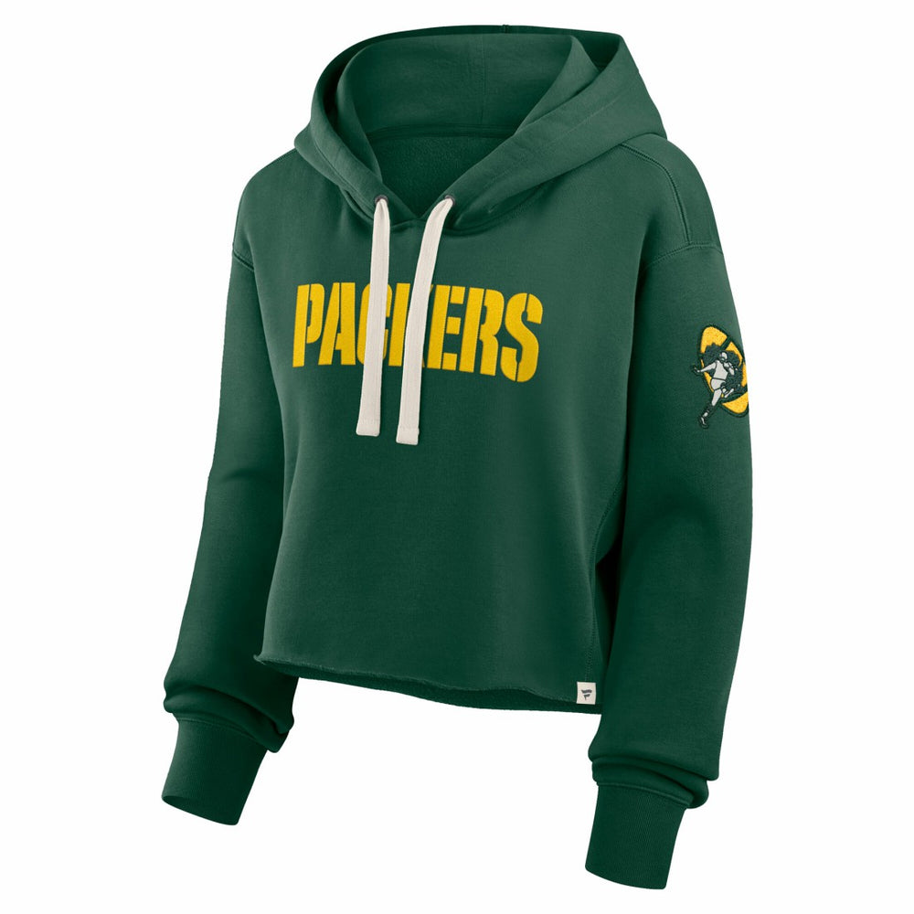Women's Oversized Hometown Heritage Cropped Hoodie - Green Bay Packers