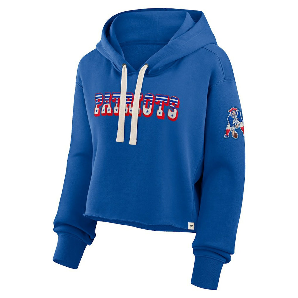 Women's Oversized Hometown Heritage Cropped Hoodie - New England Patriots