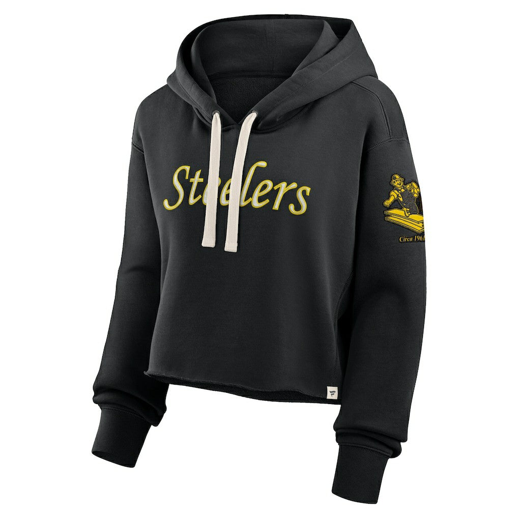 Women's Oversized Hometown Heritage Cropped Hoodie - Pittsburgh Steelers
