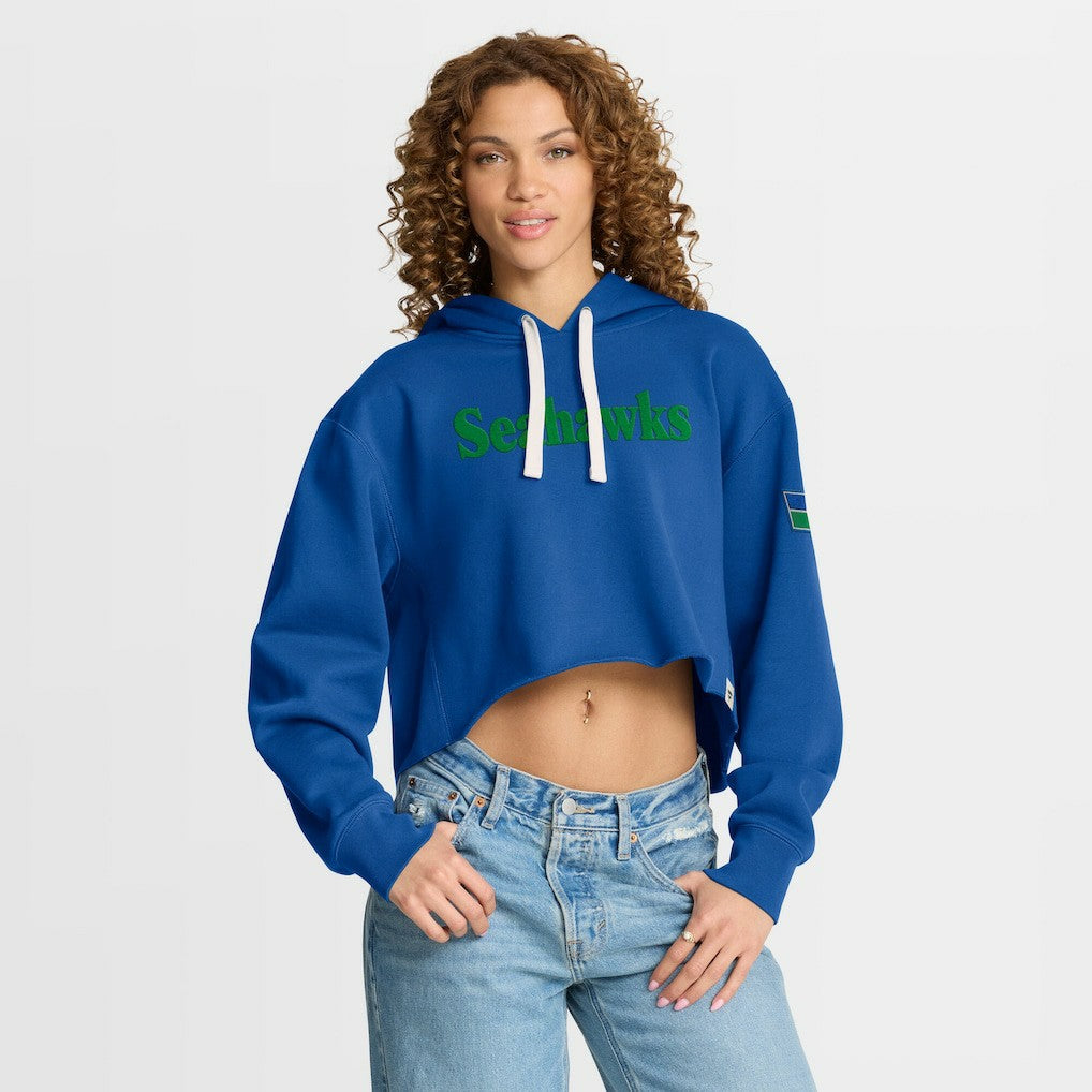 Women's Oversized Hometown Heritage Cropped Hoodie - Seattle Seahawks