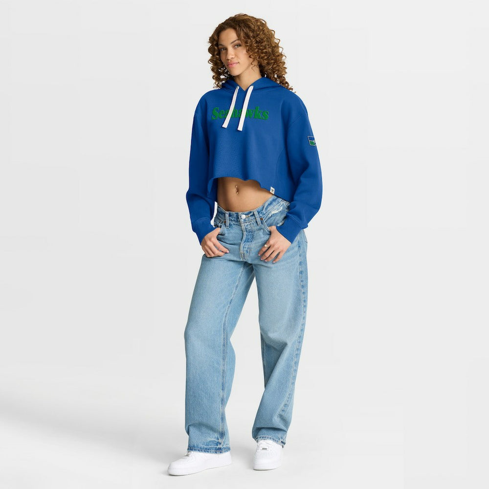 Women's Oversized Hometown Heritage Cropped Hoodie - Seattle Seahawks