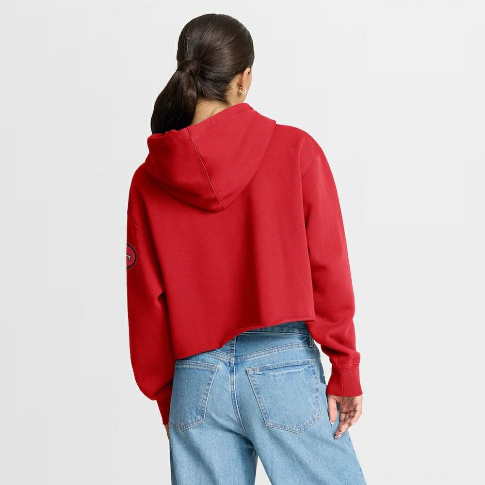 Women's Oversized Hometown Heritage Cropped Hoodie - San Francisco 49ers