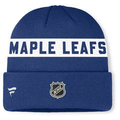 NHL Blue Toronto Maple Leafs Fanatics Authentic Pro Rink Cuffed Knit Hat