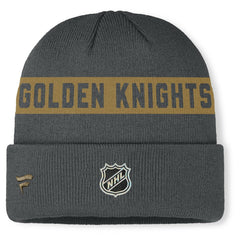 NHL Gray Vegas Golden Knights Fanatics Authentic Pro Rink Cuffed Knit Hat
