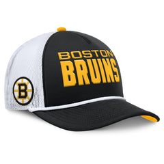 NHL Black/White Boston Bruins Fanatics Authentic Pro Rink A-Frame Adjustable Hat